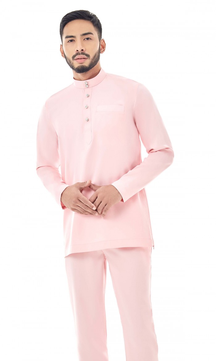 Malik Baju Melayu in Soft Pink